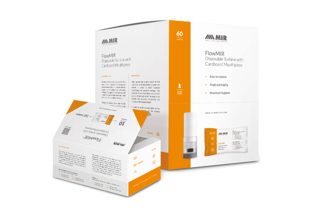 FlowMIR® – Disposable Turbine for Professional Spirometry