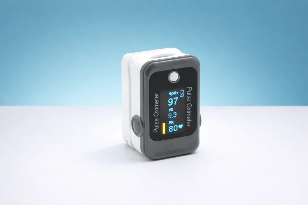 Reliable finger pulse oximeter for fast SpO2 and pulse rate measurement. Compact, easy to use, ideal for home monitoring and clinical settings.
